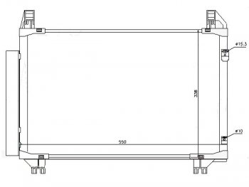 Радиатор кондиционера SAT Toyota Ractis (2010-2016)