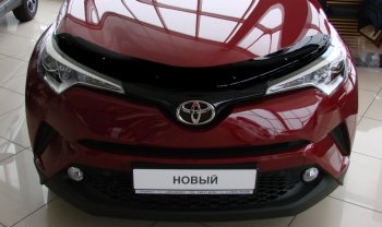 2 879 р. Дефлектор капота SIM  Toyota C-HR  NGX10, ZGX10 (2016-2025) дорестайлинг, рестайлинг  с доставкой в г. Йошкар-Ола. Увеличить фотографию 1