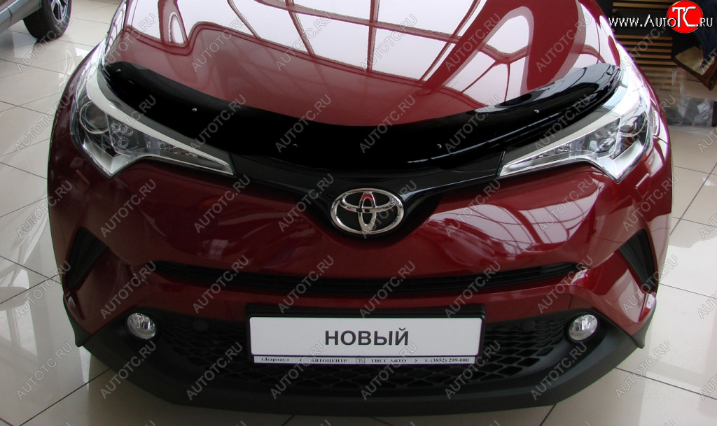 2 879 р. Дефлектор капота SIM  Toyota C-HR  NGX10, ZGX10 (2016-2025) дорестайлинг, рестайлинг  с доставкой в г. Йошкар-Ола