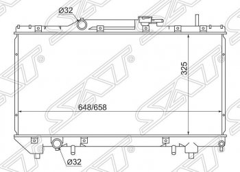 4 899 р. Радиатор двигателя SAT Toyota Caldina T190 дорестайлинг универсал (1992-1995)  с доставкой в г. Йошкар-Ола. Увеличить фотографию 1