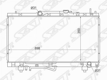 4 899 р. Радиатор двигателя SAT (трубчатый, МКПП/АКПП, Китай)  Toyota Caldina ( T190,  T210) - Corona Premio  T210  с доставкой в г. Йошкар-Ола. Увеличить фотографию 1