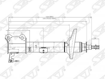 3 369 р. Левый амортизатор задний SAT Toyota Caldina T210 дорестайлинг универсал (1997-1999)  с доставкой в г. Йошкар-Ола. Увеличить фотографию 1