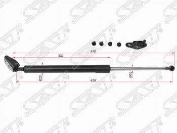 Правый газовый упор крышки багажника SAT Toyota Caldina T210 дорестайлинг универсал (1997-1999)