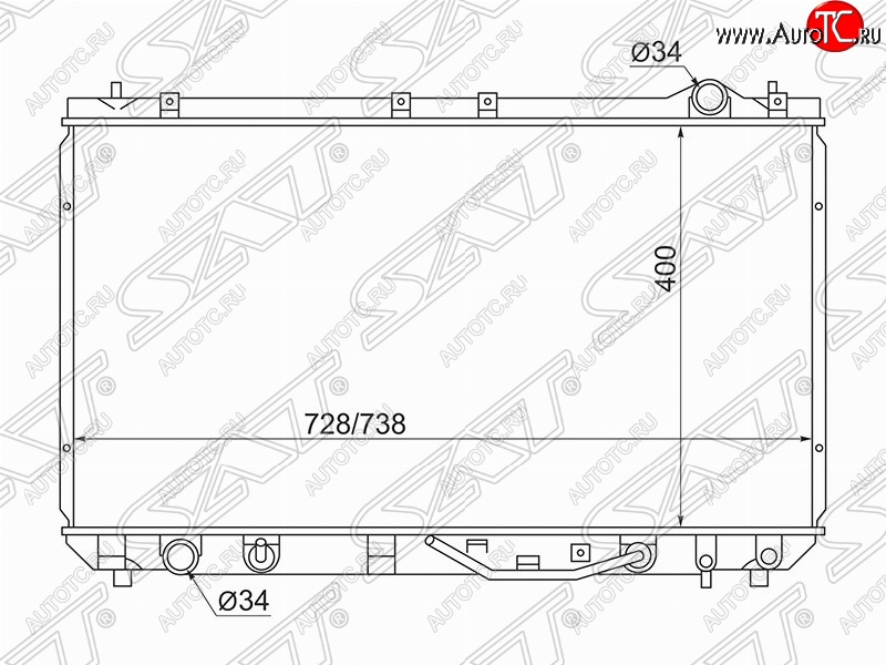 7 299 р. Радиатор двигателя SAT  Toyota Camry  XV20 (1999-2001)  с доставкой в г. Йошкар-Ола