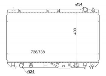 Радиатор двигателя SAT Toyota Camry XV20 (1999-2001)