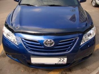 3 299 р. Дефлектор капота SIM Toyota Camry XV40 дорестайлинг (2006-2008)  с доставкой в г. Йошкар-Ола. Увеличить фотографию 1