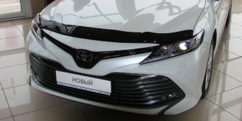 2 879 р. Дефлектор капота SIM Toyota Camry XV70 дорестайлинг (2017-2021)  с доставкой в г. Йошкар-Ола. Увеличить фотографию 2