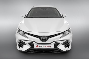 17 999 р. Накладка в центральный воздухозаборник переднего бампера Harius  Toyota Camry  XV70 (2017-2021) дорестайлинг (Неокрашенная)  с доставкой в г. Йошкар-Ола. Увеличить фотографию 2