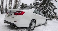 3 599 р. Диффузор заднего бампера Sport  Toyota Camry  XV50 (2011-2014) дорестайлинг (Под окраску, Неокрашенный)  с доставкой в г. Йошкар-Ола. Увеличить фотографию 2