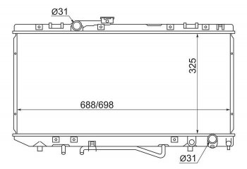 Радиатор двигателя SAT Toyota Celica T180 (1989-1993)