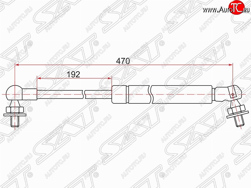 1 099 р. Газовый упор капота SAT  Toyota Chaser - Mark 2  X90  с доставкой в г. Йошкар-Ола