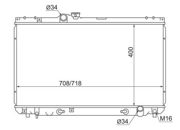 Радиатор двигателя SAT Toyota Chaser (1996-2001)