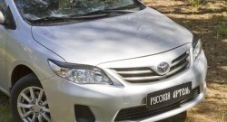 1 099 р. Реснички на фары RA Toyota Corolla E140 седан рестайлинг (2009-2013) (Неокрашенные)  с доставкой в г. Йошкар-Ола. Увеличить фотографию 4