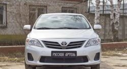 1 799 р. Защитная сетка решетки переднего бампера РА  Toyota Corolla  E150 (2009-2013) седан рестайлинг  с доставкой в г. Йошкар-Ола. Увеличить фотографию 4