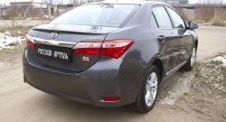 1 129 р. Защитная накладка на задний бампер RA Toyota Corolla E180 рестайлинг (2016-2019)  с доставкой в г. Йошкар-Ола. Увеличить фотографию 2