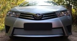 1 539 р. Сетка на бампер Russtal (хром)  Toyota Corolla  E180 (2013-2016) дорестайлинг  с доставкой в г. Йошкар-Ола. Увеличить фотографию 3