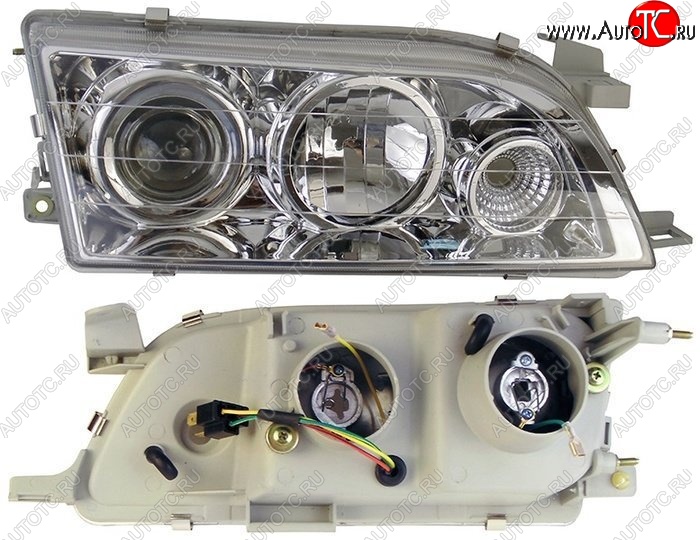 4 999 р. Правая фара SAT (диод/линза) Toyota Corolla E100 универсал (1991-2002)  с доставкой в г. Йошкар-Ола