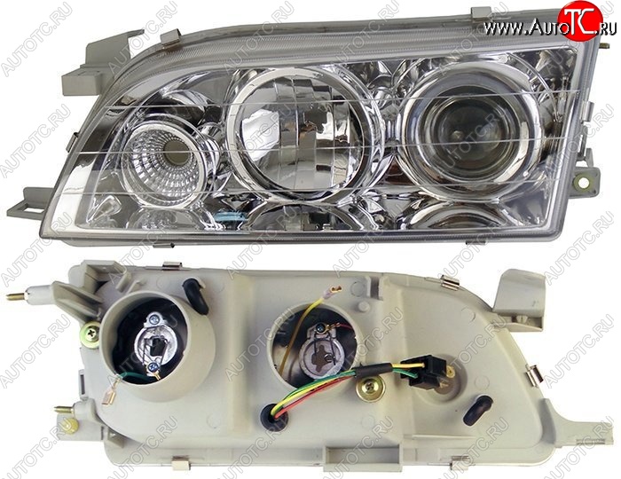 4 999 р. Левая фара SAT (хрусталь, линза) Toyota Corolla E100 универсал (1991-2002)  с доставкой в г. Йошкар-Ола