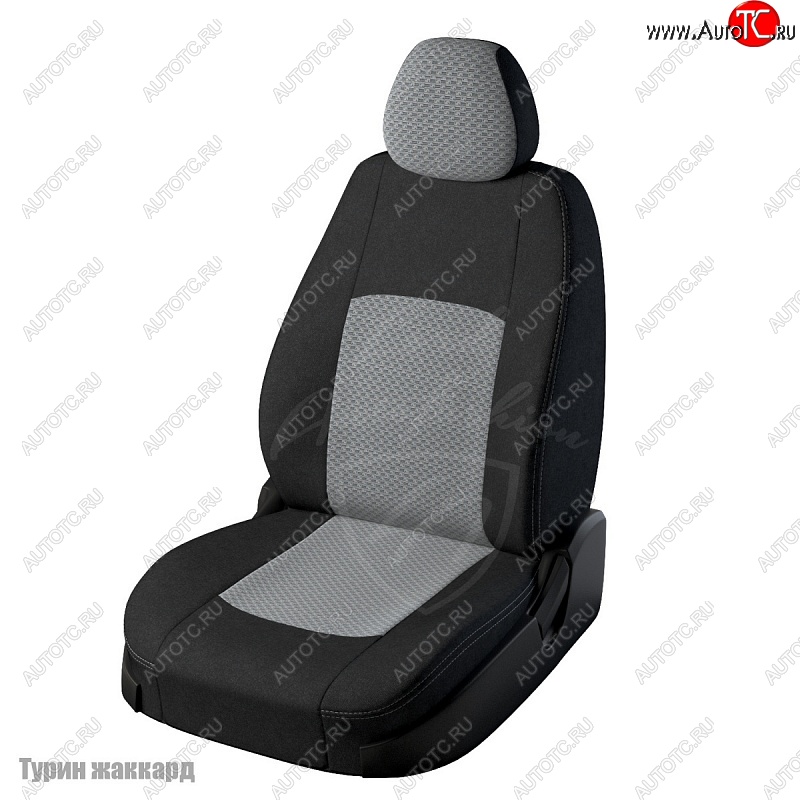 5 199 р. Чехлы для сидений Lord Autofashion Турин (жаккард) Toyota Corolla E180 дорестайлинг (2013-2016) (Черный, вставка Тропик)  с доставкой в г. Йошкар-Ола