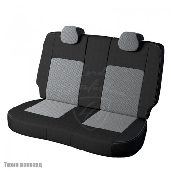 5 199 р. Чехлы для сидений Lord Autofashion Турин (жаккард) Toyota Corolla E180 дорестайлинг (2013-2016) (Черный, вставка Тропик)  с доставкой в г. Йошкар-Ола. Увеличить фотографию 2