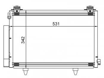 Радиатор кондиционера SAT Toyota Raum (2003-2011)