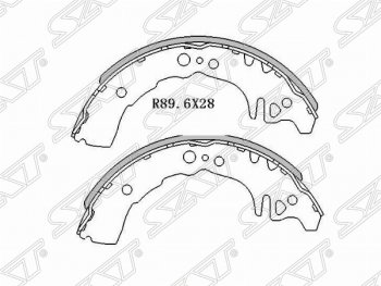 Колодки тормозные задние SAT  Echo  XP10, Vitz  XP10, Yaris  XP10