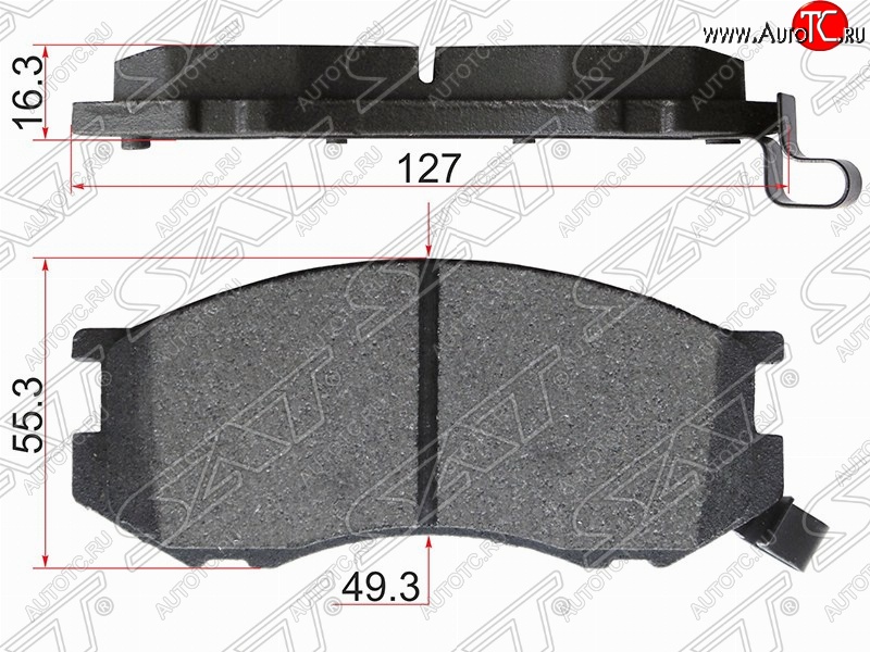 1 589 р. Колодки тормозные (передние) SAT Toyota Estima XR10,XR20 (1990-1999)  с доставкой в г. Йошкар-Ола