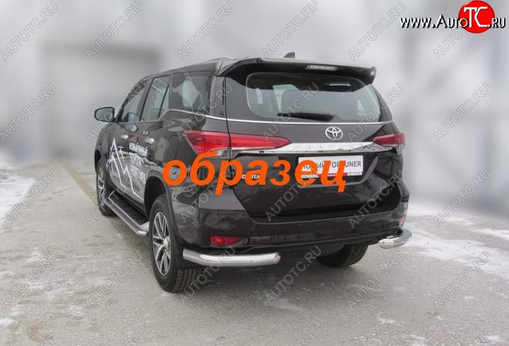 9 999 р. Уголки d76 Toyota Fortuner AN160 дорестайлинг (2015-2020) (Цвет: серебристый)  с доставкой в г. Йошкар-Ола