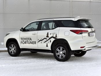 19 999 р. Защита заднего бампера SLITKOFF d76 дуга  Toyota Fortuner  AN160 (2020-2024) рестайлинг  с доставкой в г. Йошкар-Ола. Увеличить фотографию 3