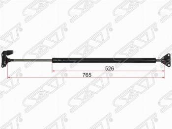 Правый газовый упор крышки багажника SAT (высокая крыша) Toyota (Тойота) Hiace (Хайс)  H200 (2004-2017) H200 минивэн (Япония) дорестайлинг , минивэн (Япония) 1-ый рестайлинг, минивэн (Япония) 2-ой рестайлинг, минивэн (Япония) 3-ий рестайлинг