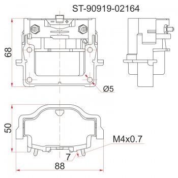 1 299 р. Катушка зажигания (1RZ / 2RZ) SAT  Toyota Hiace  H100 (1989-2004) минивэн дорестайлинг (Япония), минивэн 1-ый рестайлинг (Япония), минивэн (Япония)  2-ой рестайлинг  с доставкой в г. Йошкар-Ола. Увеличить фотографию 1