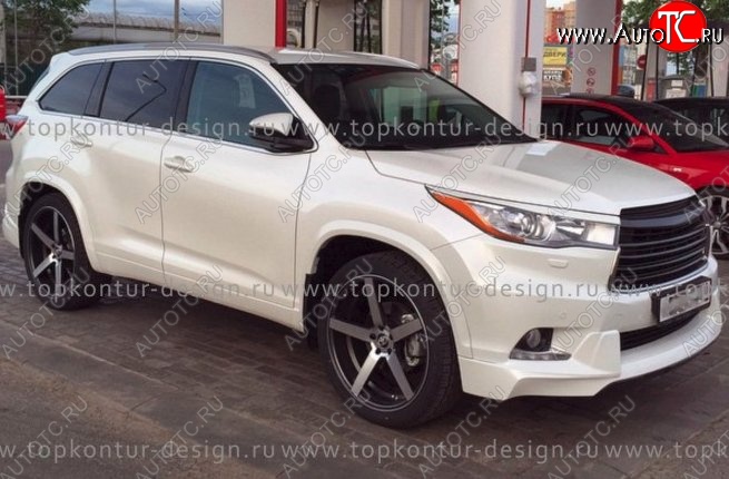 12 999 р. Комплект накладок на колёсные арки TopKontur Design Toyota Highlander XU50 дорестайлинг (2013-2017)  с доставкой в г. Йошкар-Ола