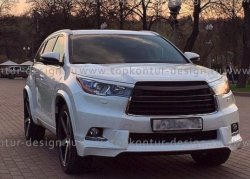 5 399 р. Решётка радиатора TopKontur Design Toyota Highlander XU50 дорестайлинг (2013-2017)  с доставкой в г. Йошкар-Ола. Увеличить фотографию 2