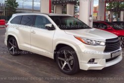 5 399 р. Решётка радиатора TopKontur Design Toyota Highlander XU50 дорестайлинг (2013-2017)  с доставкой в г. Йошкар-Ола. Увеличить фотографию 4