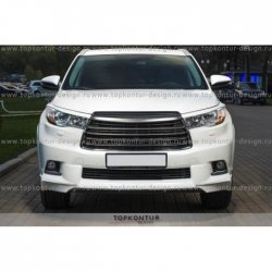 2 199 р. Реснички на фары TopKontur Design Toyota Highlander XU50 дорестайлинг (2013-2017) (Неокрашенные)  с доставкой в г. Йошкар-Ола. Увеличить фотографию 2