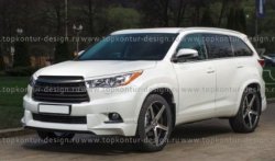 2 199 р. Реснички на фары TopKontur Design Toyota Highlander XU50 дорестайлинг (2013-2017) (Неокрашенные)  с доставкой в г. Йошкар-Ола. Увеличить фотографию 3