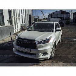 2 199 р. Реснички на фары TopKontur Design Toyota Highlander XU50 дорестайлинг (2013-2017) (Неокрашенные)  с доставкой в г. Йошкар-Ола. Увеличить фотографию 5