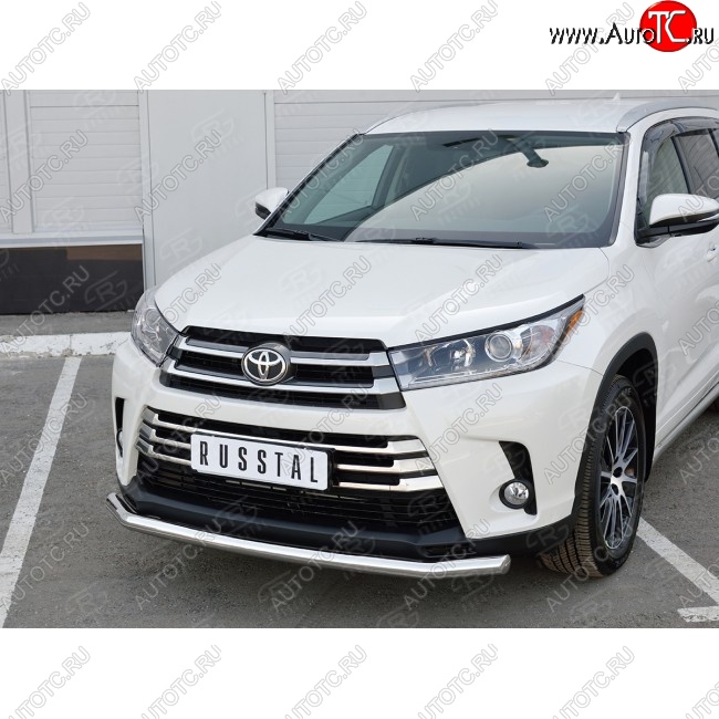 15 899 р. Одинарная защита переднего бампера диаметром 63 мм SLITKOFF  Toyota Highlander  XU50 (2013-2017) дорестайлинг  с доставкой в г. Йошкар-Ола