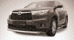 Защита переднего бампера из короткой трубы диаметром 76 мм Slitkoff Toyota (Тойота) Highlander (Хайлэндер)  XU50 (2013-2017) XU50 дорестайлинг