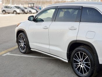 25 999 р. Защита порогов SLITKOFF из круглой трубы диаметром 63 мм SLITKOFF v3 Toyota Highlander XU50 дорестайлинг (2013-2017)  с доставкой в г. Йошкар-Ола. Увеличить фотографию 3