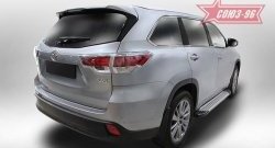 9 089 р. Пороги из алюминиевого профиля Souz-96 Toyota Highlander XU50 дорестайлинг (2013-2017)  с доставкой в г. Йошкар-Ола. Увеличить фотографию 2