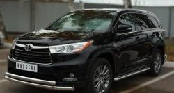 30 599 р. Широкая защита порогов SLITKOFF  Toyota Highlander  XU50 (2013-2017) дорестайлинг  с доставкой в г. Йошкар-Ола. Увеличить фотографию 3