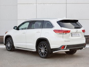 15 999 р. Защита заднего бампера (Ø63 мм уголки, нержавейка) SLITKOFF Toyota Highlander XU50 дорестайлинг (2013-2017)  с доставкой в г. Йошкар-Ола. Увеличить фотографию 4