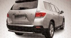 Защита заднего бампера из трубы диаметром 76 мм Slitkoff Toyota Highlander XU40 рестайлинг (2010-2013)