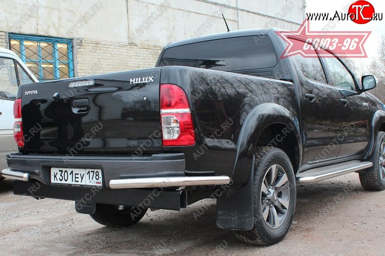 9 539 р. Защита заднего бампера из боковых уголков Souz-96 (d60) Toyota Hilux AN20,AN30  2-ой рестайлинг (2011-2016)  с доставкой в г. Йошкар-Ола