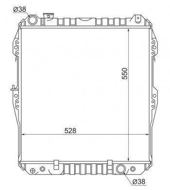 Радиатор двигателя SAT Toyota (Тойота) Hilux Surf (Хайлюкс)  N120,N130 (1989-1991) N120,N130 5 дв. дорестайлинг