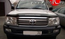 3 689 р. Дефлектор капота NovLine Toyota Land Cruiser 100 1-ый рестайлинг (2002-2005)  с доставкой в г. Йошкар-Ола. Увеличить фотографию 1