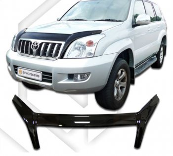 Дефлектор капота (J120-J125) CA-Plastic exclusive Toyota (Тойота) Land Cruiser Prado (Лэнд)  J120 (2002-2009) J120