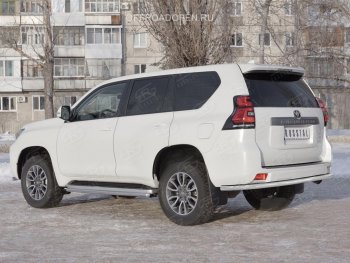 22 549 р. Защита заднего бампера (Ø63 мм, нержавейка) SLITKOFF  Toyota Land Cruiser Prado  J150 (2017-2020) 2-ой рестайлинг  с доставкой в г. Йошкар-Ола. Увеличить фотографию 3