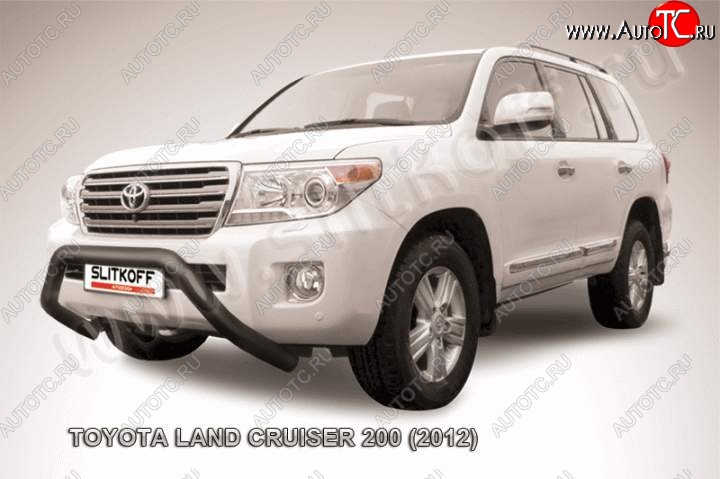 20 599 р. Кенгурятник d76 низкий широкий мини Toyota Land Cruiser 200 1-ый рестайлинг (2012-2015) (Цвет: серебристый)  с доставкой в г. Йошкар-Ола